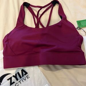 Zyia Cranberry Light n Tight Bra - BRAND NEW
